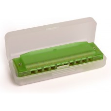 Armonica Diatonica Hohner Translucent Harp GREEN Hardcase